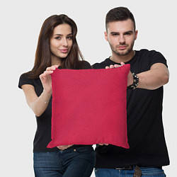 Подушка квадратная Viva magenta pantone textile cotton, цвет: 3D-принт — фото 2