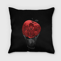 Подушка квадратная Рюк и красное яблоко, цвет: 3D-принт