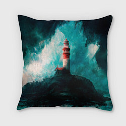 Подушка квадратная Бушующее море, цвет: 3D-принт