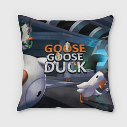 Подушка квадратная Goose Goose Duck Space, цвет: 3D-принт