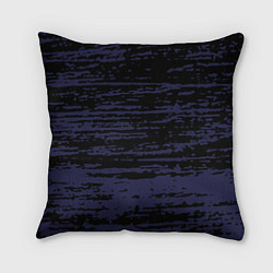 Подушка квадратная Синие кляксы на чёрном, цвет: 3D-принт