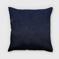 Подушка квадратная Тёмно-синие разводы, цвет: 3D-принт