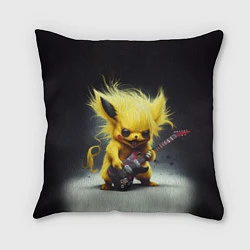 Подушка квадратная Rocker Pikachu, цвет: 3D-принт