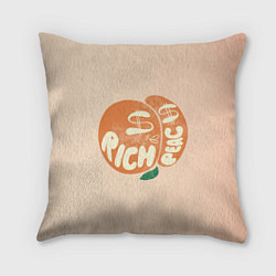 Подушка квадратная Рич пич - богатый персик