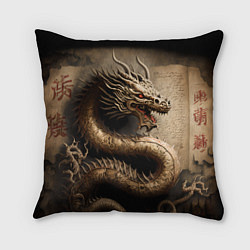 Подушка квадратная Китайский дракон с открытой пастью, цвет: 3D-принт