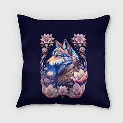 Подушка квадратная Мистическая волчица, цвет: 3D-принт