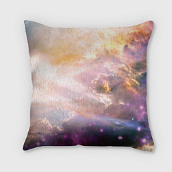 Подушка квадратная Аморфное абстрактное космическое красочное небо