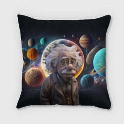 Подушка квадратная Альберт Эйнштейн и его теория
