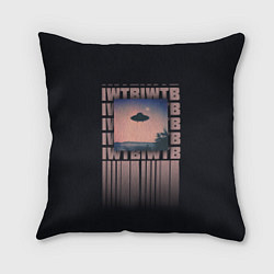 Подушка квадратная I want to believe IWTB, цвет: 3D-принт