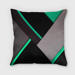 Подушка квадратная Спортивная геометрия линии, цвет: 3D-принт