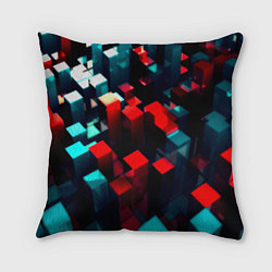 Подушка квадратная Digital abstract cube