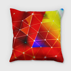 Подушка квадратная Digital triangle abstract