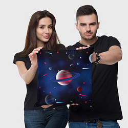 Подушка квадратная Космос, звёзды, цвет: 3D-принт — фото 2