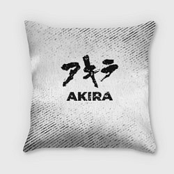 Подушка квадратная Akira с потертостями на светлом фоне