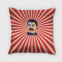 Подушка квадратная Сталин полигональный