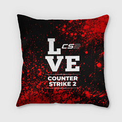 Подушка квадратная Counter Strike 2 love классика, цвет: 3D-принт
