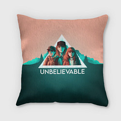 Подушка квадратная Венди, Диппер и Мейбл - Unbelievable, цвет: 3D-принт