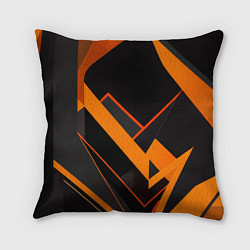 Подушка квадратная Оранжевая молния: арт, цвет: 3D-принт