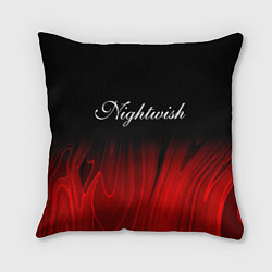 Подушка квадратная Nightwish red plasma, цвет: 3D-принт