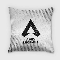 Подушка квадратная Apex Legends с потертостями на светлом фоне