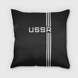 Подушка квадратная USSR carbon, цвет: 3D-принт
