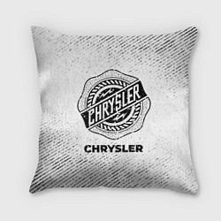 Подушка квадратная Chrysler с потертостями на светлом фоне