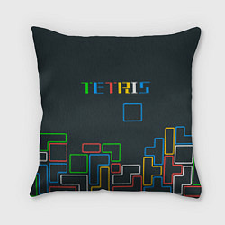 Подушка квадратная Tetris neon