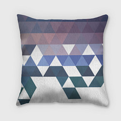 Подушка квадратная Абстрактные разноцветные треугольники в паттерне