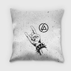 Подушка квадратная Linkin Park и рок символ