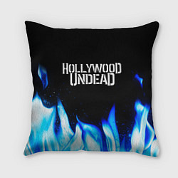 Подушка квадратная Hollywood Undead blue fire