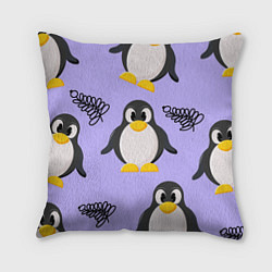 Подушка квадратная Пингвин и веточка, цвет: 3D-принт