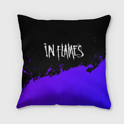 Подушка квадратная In Flames purple grunge