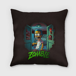 Подушка квадратная Гомер зомби, цвет: 3D-принт