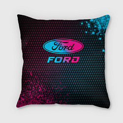 Подушка квадратная Ford - neon gradient