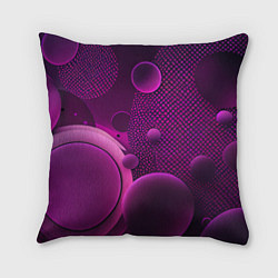 Подушка квадратная Фиолетовые шары