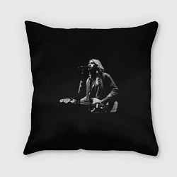 Подушка квадратная Курт Кобейн с гитарой, цвет: 3D-принт