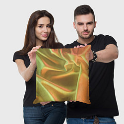 Подушка квадратная Золотой шёлк и отливы, цвет: 3D-принт — фото 2
