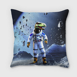 Подушка квадратная Тираннозавр-космонавт, цвет: 3D-принт