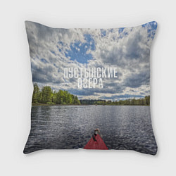 Подушка квадратная Сплав на байдарке, цвет: 3D-принт