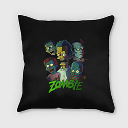 Подушка квадратная Zombie Simpsons, цвет: 3D-принт