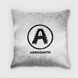 Подушка квадратная Aerosmith с потертостями на светлом фоне, цвет: 3D-принт