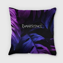 Подушка квадратная Evanescence neon monstera, цвет: 3D-принт