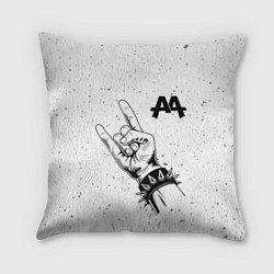 Подушка квадратная Asking Alexandria и рок символ