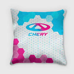 Подушка квадратная Chery neon gradient style