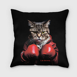 Подушка квадратная Cat boxing