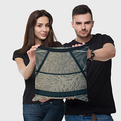 Подушка квадратная Стеклянка, цвет: 3D-принт — фото 2