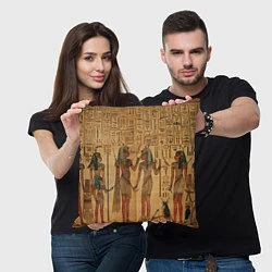 Подушка квадратная Имитация папируса: арт нейросети, цвет: 3D-принт — фото 2