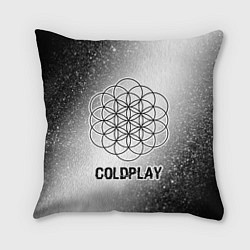 Подушка квадратная Coldplay glitch на светлом фоне, цвет: 3D-принт