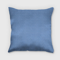 Подушка квадратная Волны голубой
