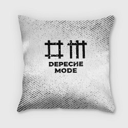 Подушка квадратная Depeche Mode с потертостями на светлом фоне